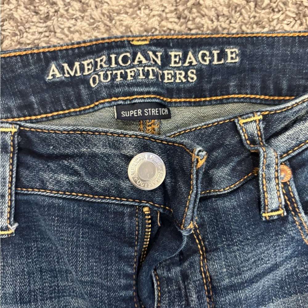 American Eagle Outfitters Women's Blue Jeans Super Stretch Size 12 Regular